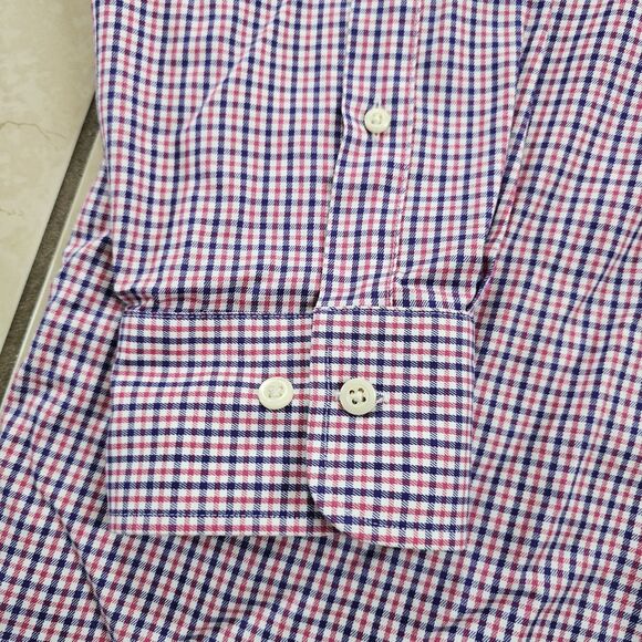 Peter Millar Nanoluxe Mens XXL Long Sleeve 100% Cotton Button Down Dress Shirt - Picture 6 of 10